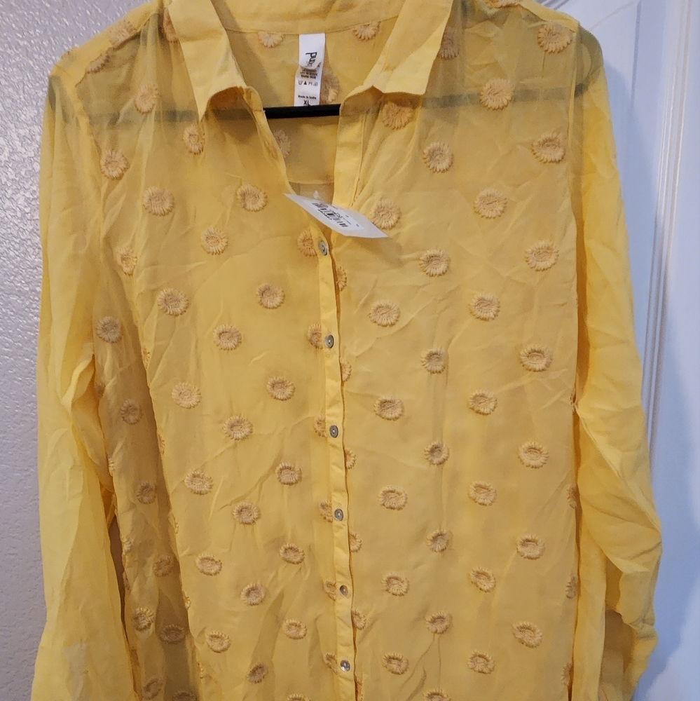 Yellow Flower Blouse